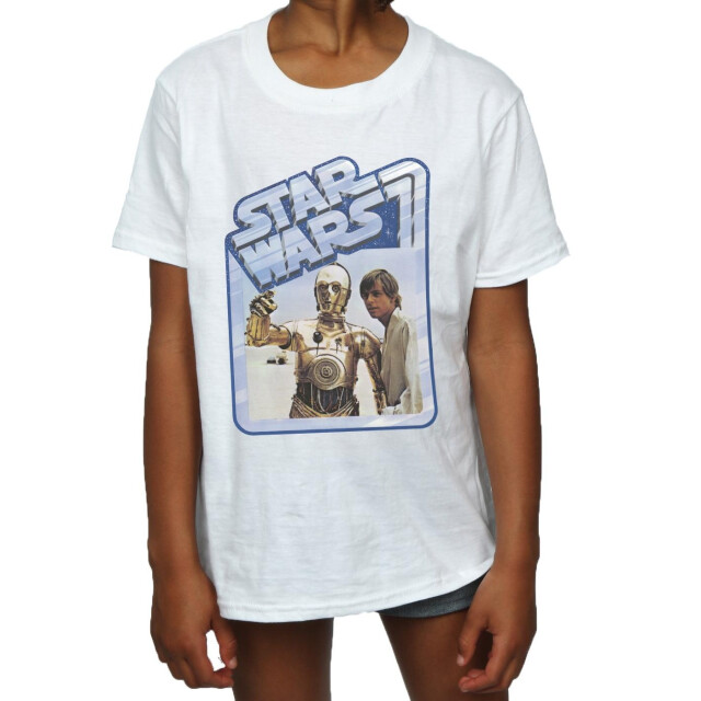 Li-cense Star wars meisjes luke skywalker en c-3po katoenen t-shirt UTBI46163_white large