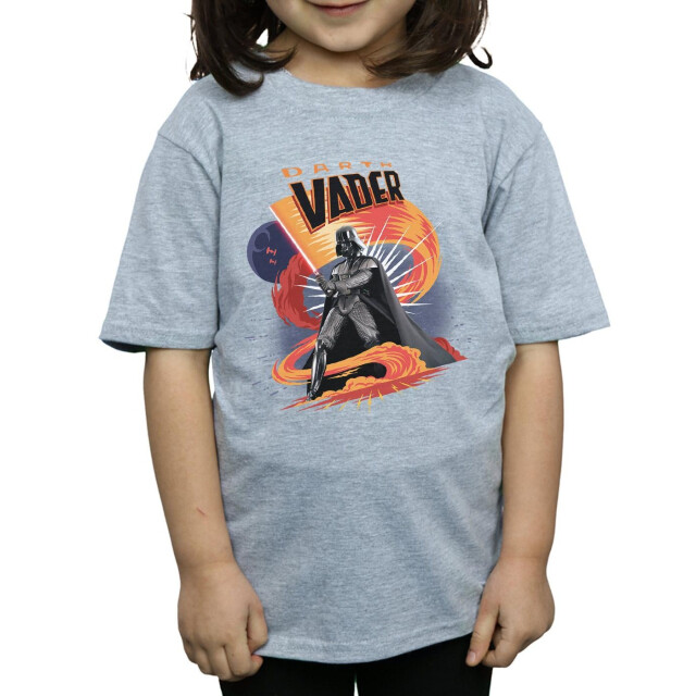 Li-cense Star wars meisjes darth vader swirling fury katoenen t-shirt UTBI48111_sportsgrey large