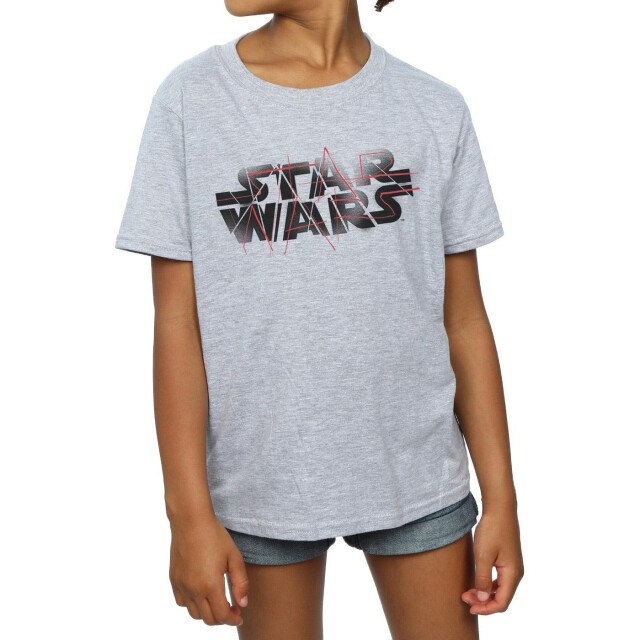Li-cense Star wars meisjes the last jedi spuit logo katoenen t-shirt UTBI48164_sportsgrey large