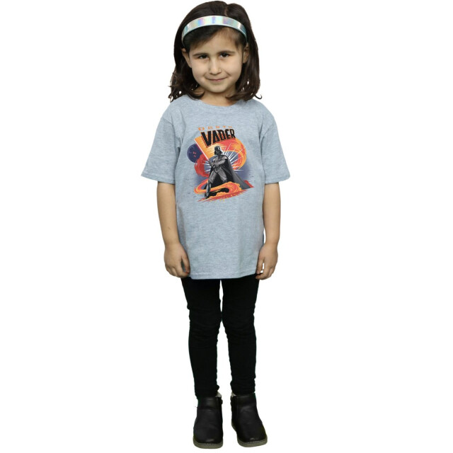 Li-cense Star wars meisjes darth vader swirling fury katoenen t-shirt UTBI48111_sportsgrey large