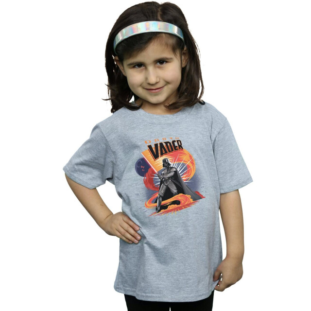 Li-cense Star wars meisjes darth vader swirling fury katoenen t-shirt UTBI48111_sportsgrey large