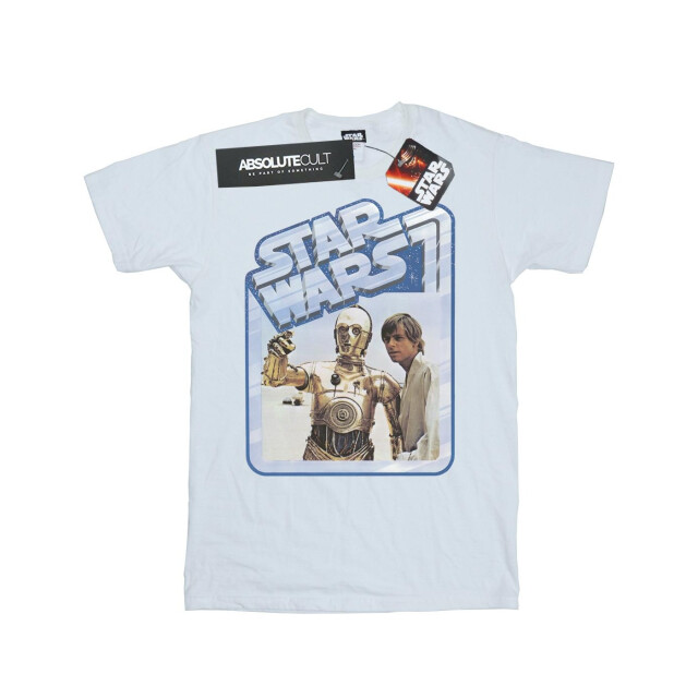 Li-cense Star wars meisjes luke skywalker en c-3po katoenen t-shirt UTBI46163_white large