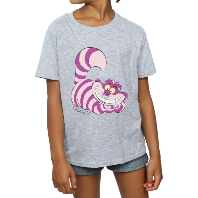 Li-cense Disney meisjes alice in wonderland cheshire cat katoenen t-shirt UTBI5931_sportsgrey large