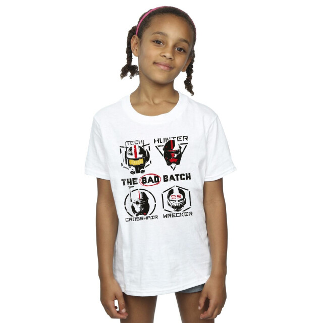 Li-cense Star wars: bad batch meisjes clone force 99 katoenen t-shirt UTBI51080_white large
