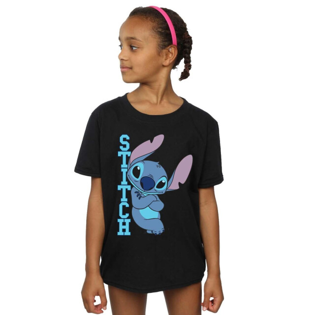 Li-cense Disney meisjes lilo en stitch posing katoenen t-shirt UTBI50684_black large