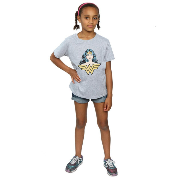 Li-cense Wonder woman meisjes gaze katoenen t-shirt UTBI715_sportsgrey large