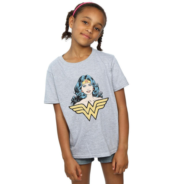 Li-cense Wonder woman meisjes gaze katoenen t-shirt UTBI715_sportsgrey large