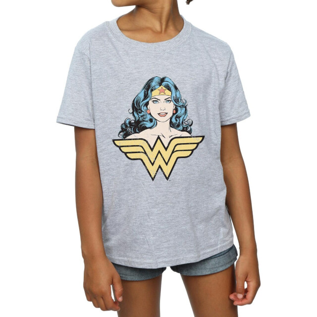 Li-cense Wonder woman meisjes gaze katoenen t-shirt UTBI715_sportsgrey large