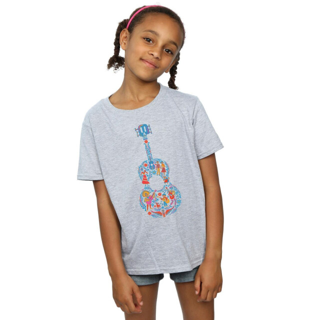 Li-cense Coco katoenen t-shirt met gitaar voor meisjes UTBI918_sportsgrey large