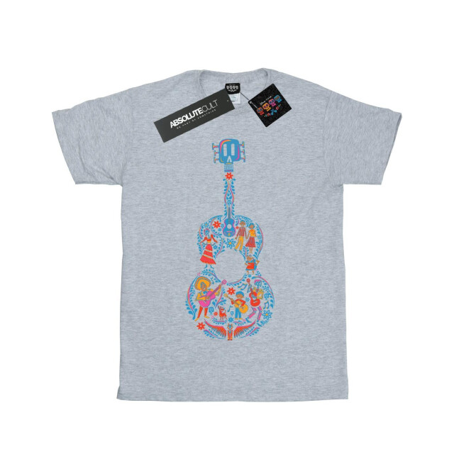 Li-cense Coco katoenen t-shirt met gitaar voor meisjes UTBI918_sportsgrey large