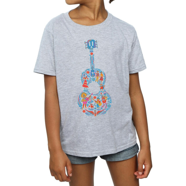 Li-cense Coco katoenen t-shirt met gitaar voor meisjes UTBI918_sportsgrey large