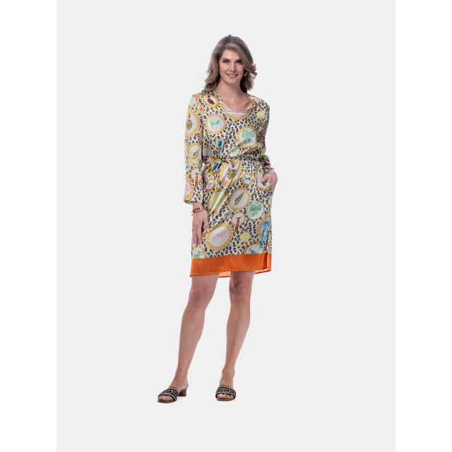 Mucho Gusto ® jurk carrara luipaard barok print MUCHO GUSTO® Jurk Carrara Luipaard Barok Print large