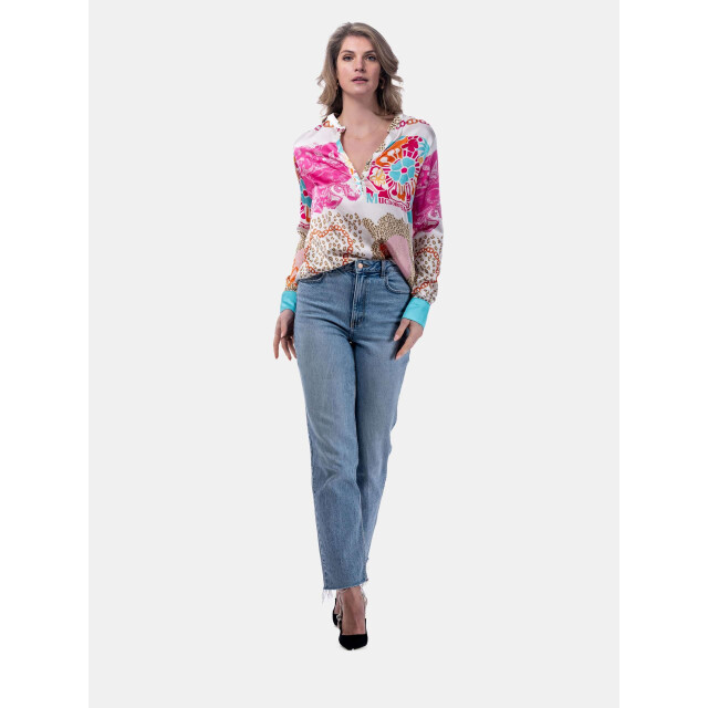 Mucho Gusto ® blouse monza luipaard hart paisleyprint MUCHO GUSTO® Blouse Monza Luipaard Hart Paisleyprint large