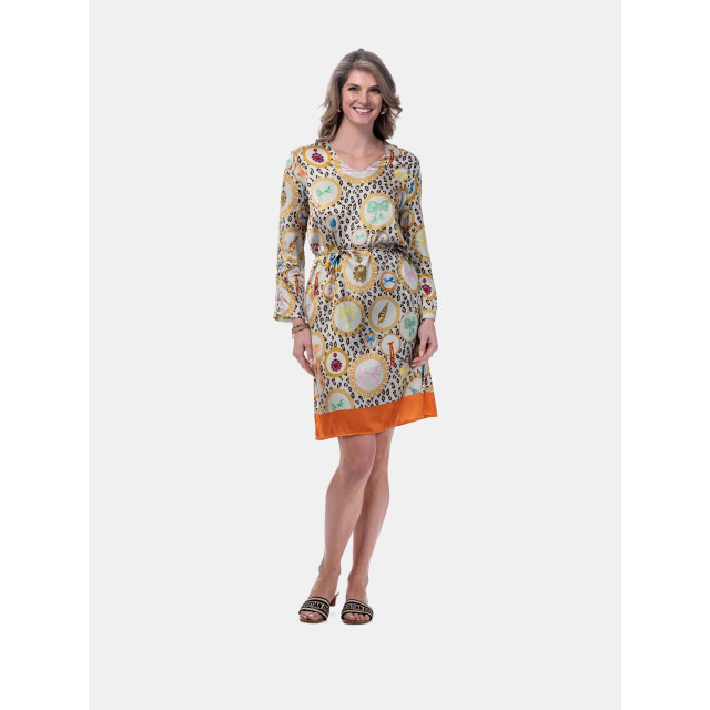 Mucho Gusto ® jurk carrara luipaard barok print MUCHO GUSTO® Jurk Carrara Luipaard Barok Print large