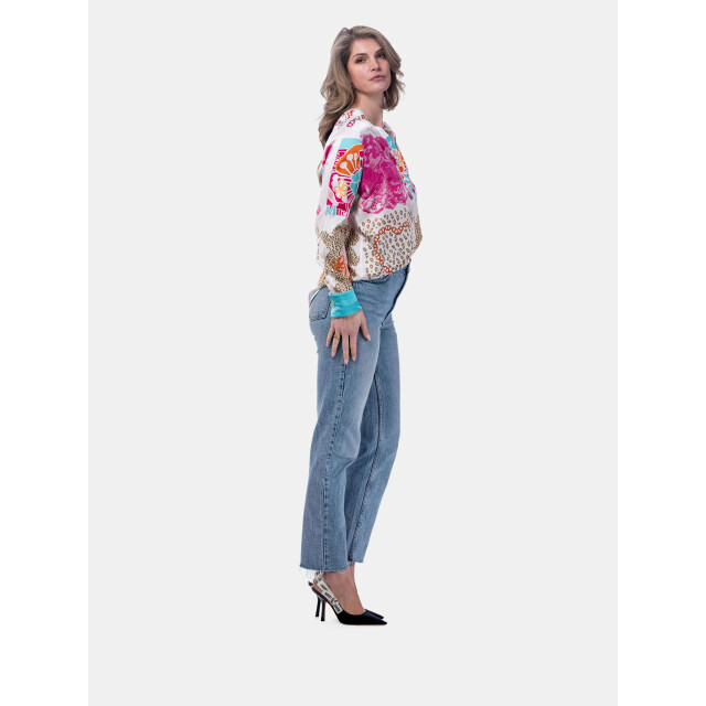 Mucho Gusto ® blouse monza luipaard hart paisleyprint MUCHO GUSTO® Blouse Monza Luipaard Hart Paisleyprint large
