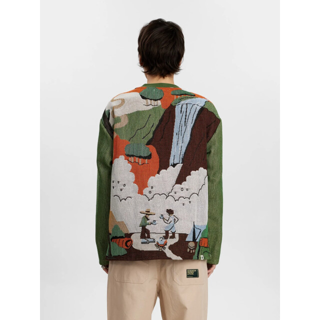 Anerkjendt 901828 akknud intarsia knit 4081 deep lichen green 901828 large