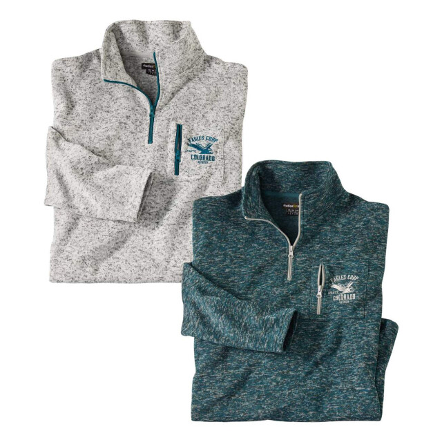 Atlas For Men Heren gevlekte trui (set van 2) UTAF2152_bluegrey large