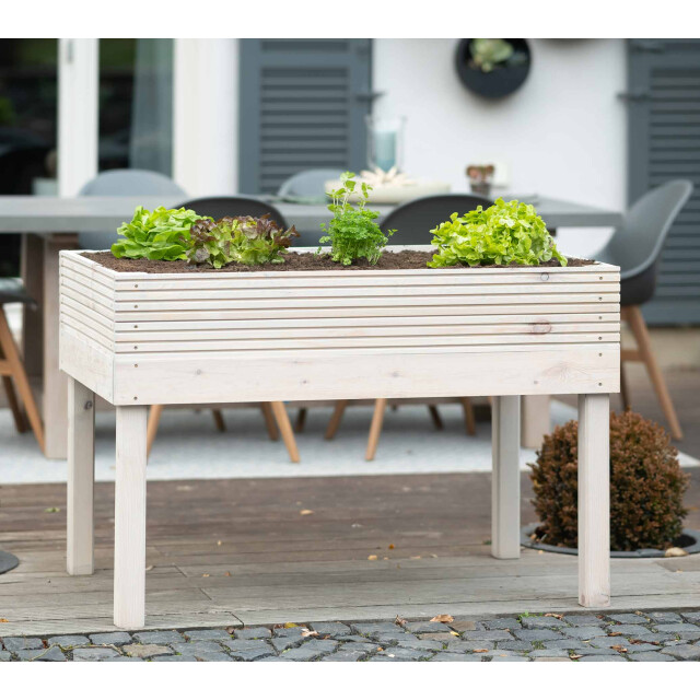Westmann Frieda houten plantenbak op poten 75x119x79 cm licht 3079297 large