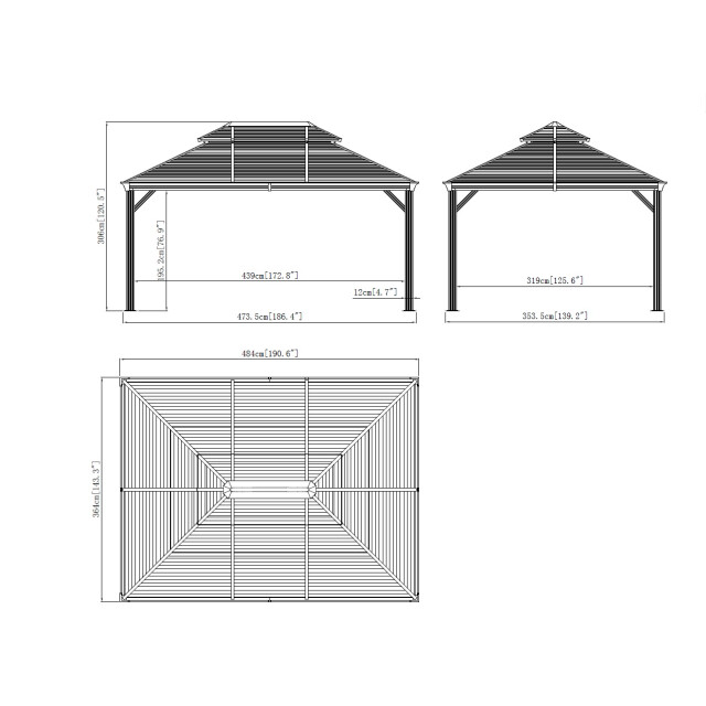 Sojag Paviljoen mykonos 1216- pergola sj07510 484x364x306 cm 3156153 large