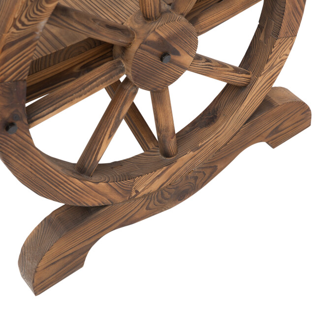 4goodz Tuinbank met armleuning wagenwielen design massief hout 3156234 large