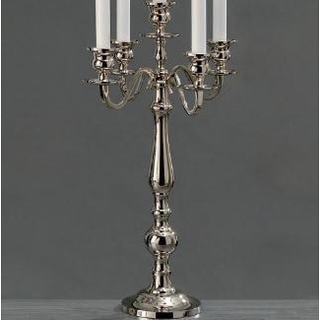 Boltze 5-armige kandelaar varas 31x50 cm aluminium zilver 3156150 large