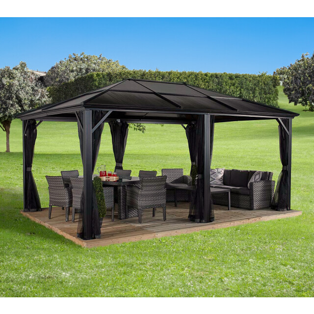 Sojag Aluminium paviljoen meridien met klamboe 365x485x270 cm 3156158 large