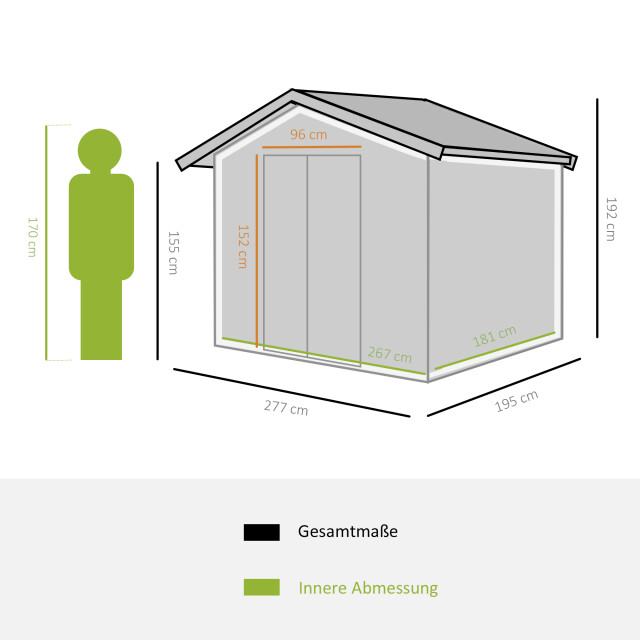 4goodz Outsunny tuinhuis gereedschapsschuur met bodemframe 3155934 large