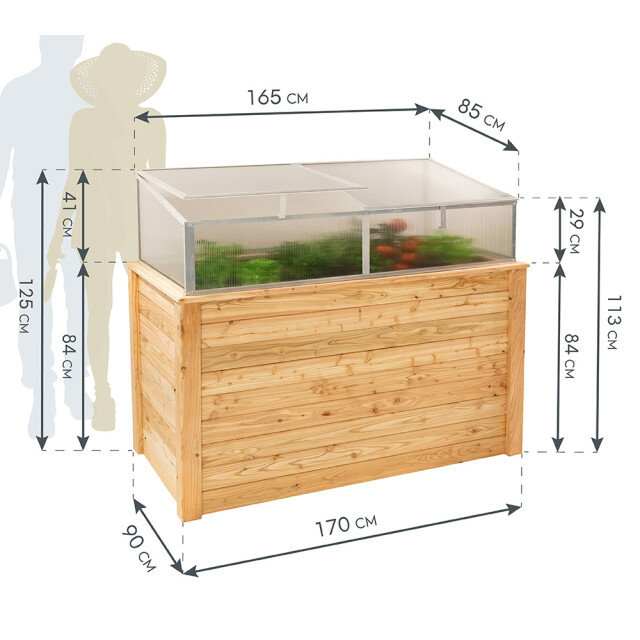 Westmann Verhoogde kweekkas classic plus 170 170x90x125 cm 3078873 large