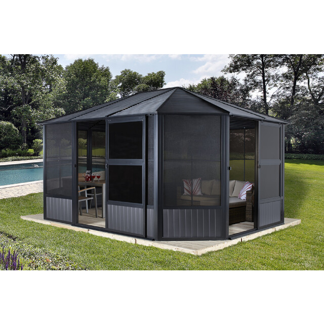 Sojag Aluminium paviljoen charleston met klamboe 384x489x281 cm 3156159 large