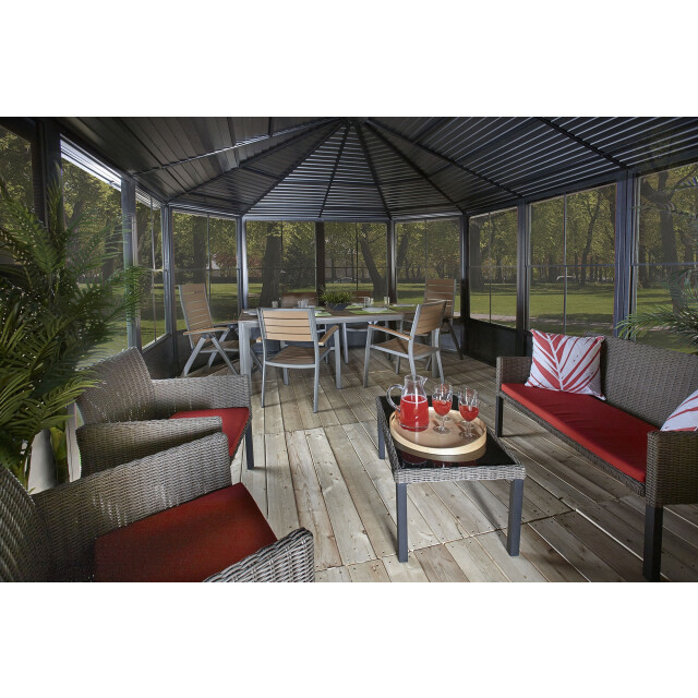 Sojag Aluminium paviljoen charleston met klamboe 384x594x281cm 3156160 large