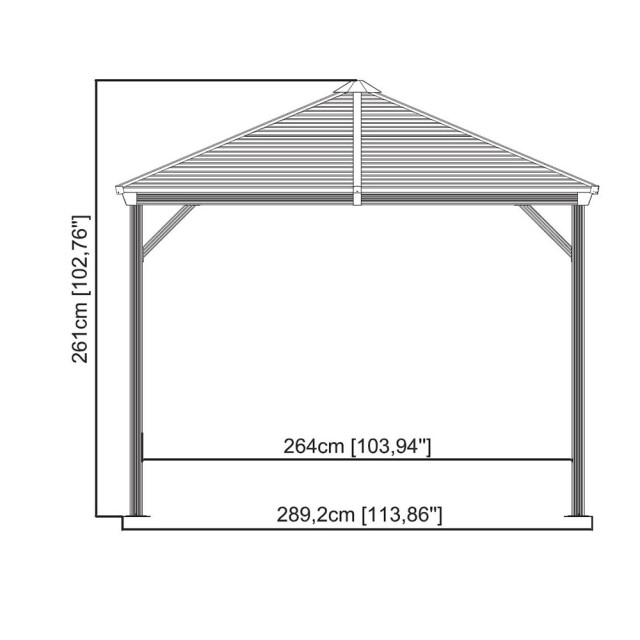 Sojag Aluminium paviljoen ventura 1014 296x423x261 cm 3156156 large