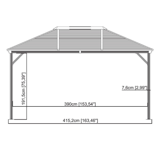 Sojag Aluminium paviljoen ventura 1014 296x423x261 cm 3156156 large