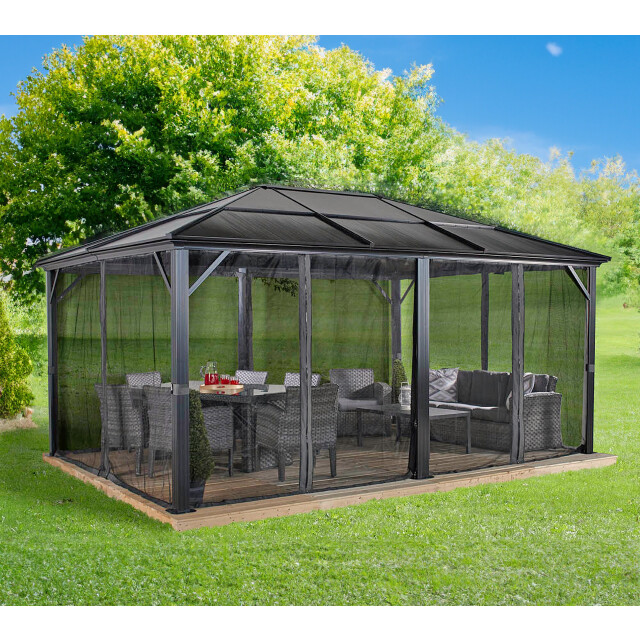 Sojag Aluminium paviljoen meridien met klamboe 365x485x270 cm 3156158 large