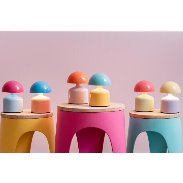 Leitmotiv tafellamp funky impetu led peach orange & aqua blue 3062210 large