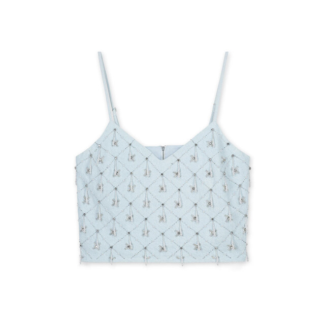 Homage to Denim H-cs25m102 top with embellishment H-CS25M102 Top with Embellishment large