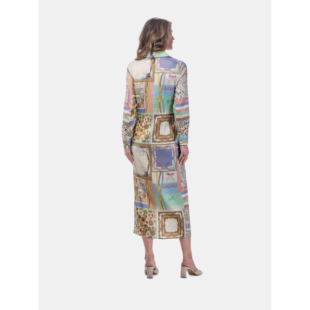 Mucho Gusto ® jurk francis bay groen blauw multipatchwork MUCHO GUSTO® Jurk Francis Bay Groen Blauw Multipatchwork large