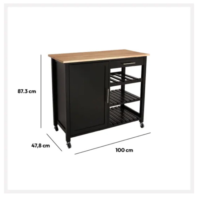 5Five ® luxe grote houten keukentrolley - 3156438 large