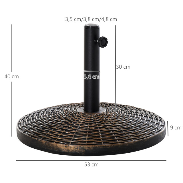 4goodz Parasolvoet 25 kg cement middelgrote parasols Ø35/Ø38/Ø48 mm 3156462 large