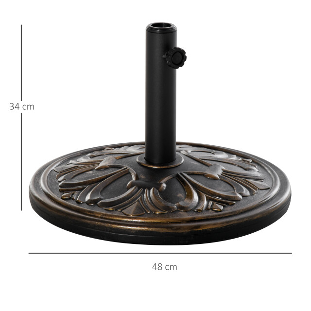 4goodz Parasolvoet 13 kg cement 48x34 cm parasols Ø35/Ø38/Ø48 mm 3156461 large