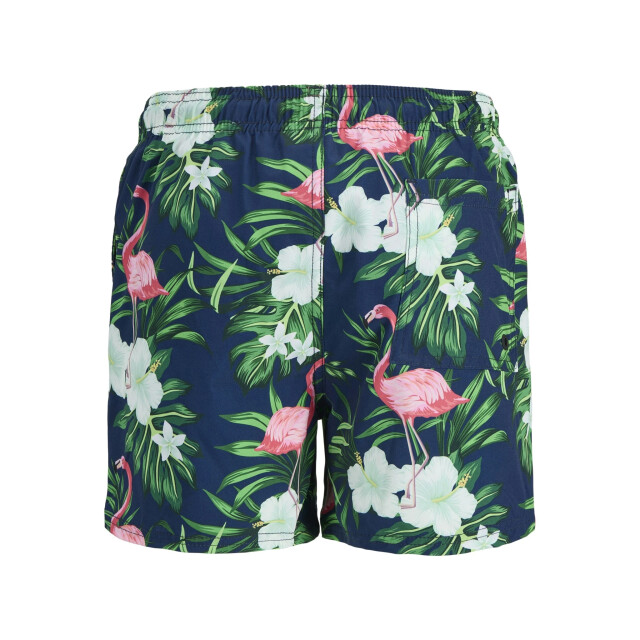 Jack & Jones Heren plus size zwemshort jpstmaui novelty gebloemde flamingo print 12278713-Navy Blazer large