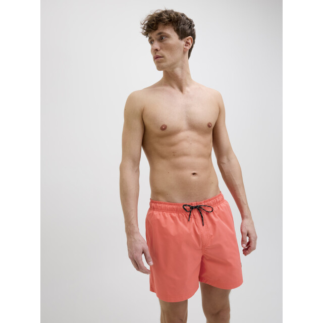 Jack & Jones Heren zwemshort jpstmaui jjswim effen hot coral 12272776-Hot Coral large