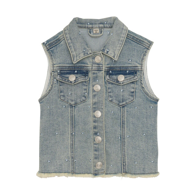 DAILY 7 Zomer gilet meisjes medium denim aop 930137-7151-Medium Denim large