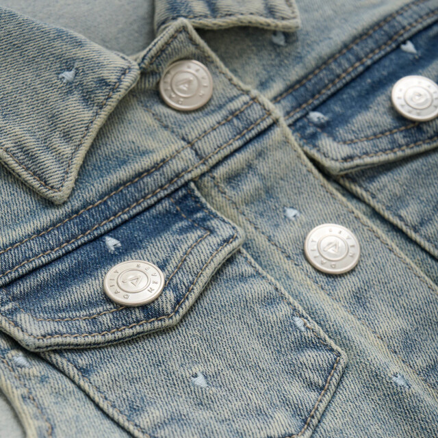 DAILY 7 Zomer gilet meisjes medium denim aop 930137-7151-Medium Denim large