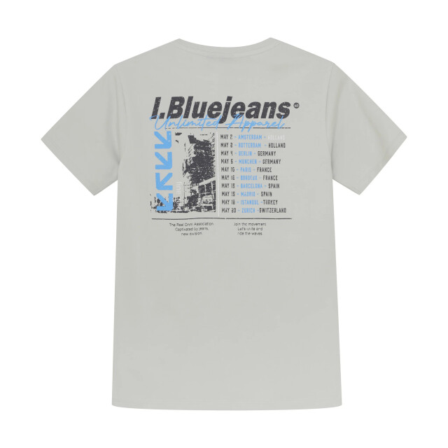 Indian Blue Zomer t-shirt s/s jongens - badge print 960189-1224-Dawn Blue large