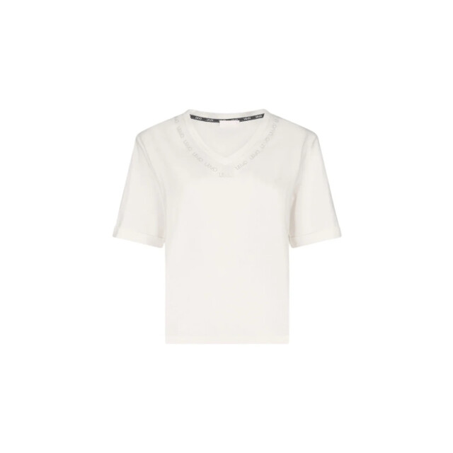 Liu Jo T-shirt dames Liu Jo Wit V-hals T-shirt Met Logo large