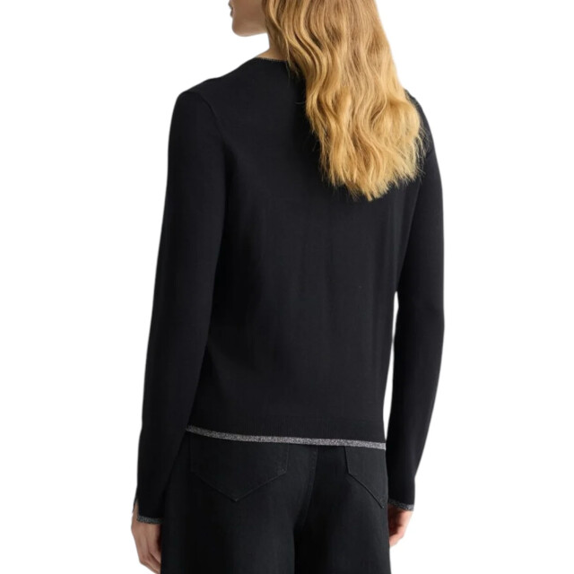 Liu Jo Cardigan dames Liu Jo Zwart Vest Met Glitter Rand large