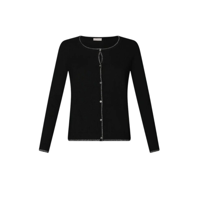 Liu Jo Cardigan dames Liu Jo Zwart Vest Met Glitter Rand large