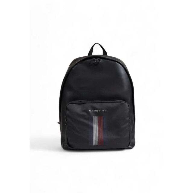 Tommy Hilfiger Polyester lederlook rugzak Tommy Hilfiger Zwarte Polyester Lederlook Rugzak large