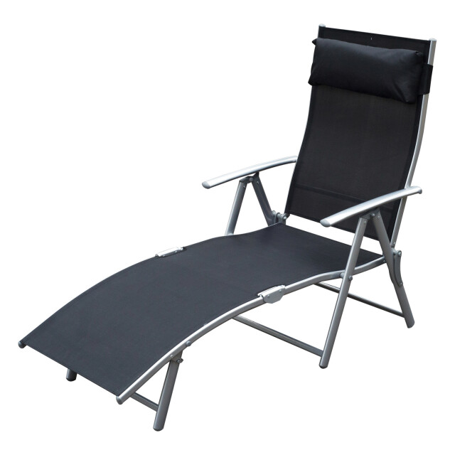 4goodz Comfortabele zonnebed 7-standen textileen ligstoel - 3157917 large