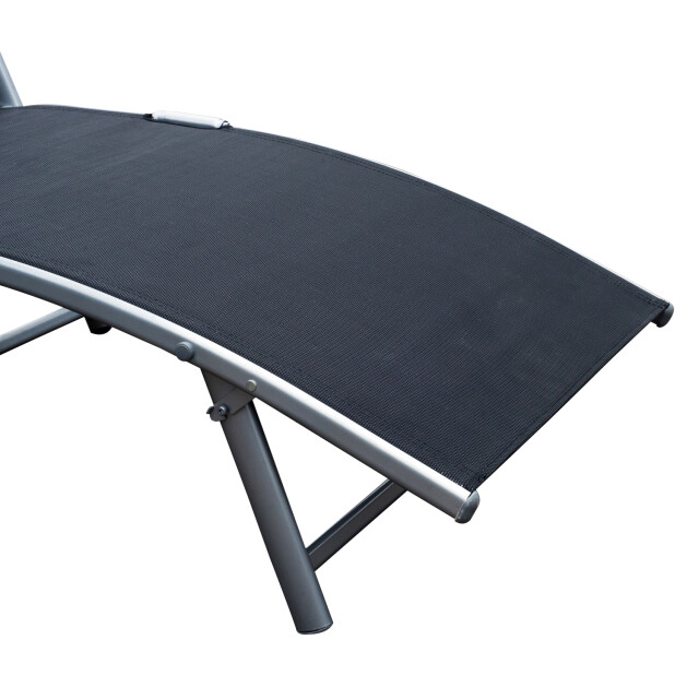 4goodz Comfortabele zonnebed 7-standen textileen ligstoel - 3157917 large